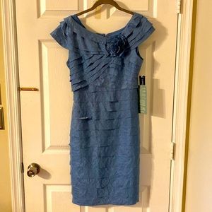 London Style Shirred Cocktail Dress size 8